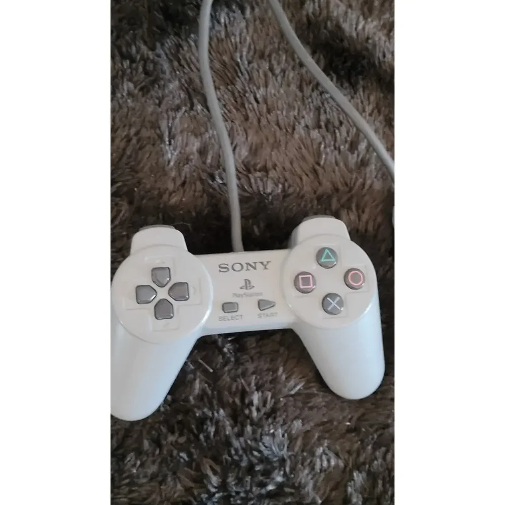 OEM Sony PlayStation PS1 PS2 White Controller SCPH-1080 Tested Working Genuine
